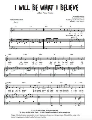 I Will Be What I Believe Sheet Music: The Journey of Faith and Creativity